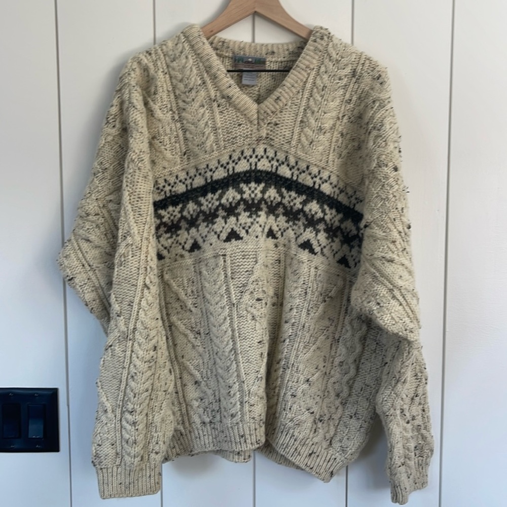 EMS large wool vintage men’s sweater v neck